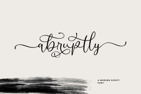 Abruptly Script Font for Handmade Brands & Printables