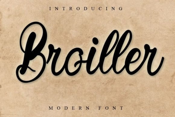 Broiller: A Refined Script Font for Editorial Design