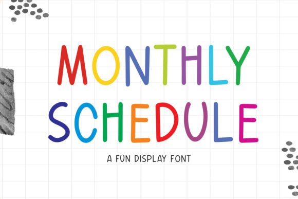 Monthly Schedule: A Clean Handwritten Display Font for Warm Branding