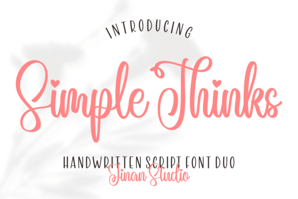 Simple Thinks: A Romantic, Versatile Font for Small Business Branding