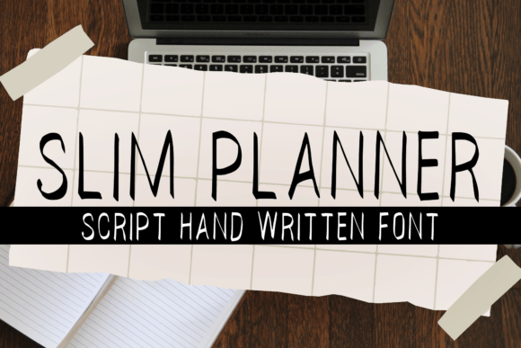 Slim Planner: A Handwritten Script Font for Editorial Clarity