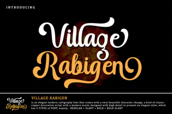 Village Rabigen: A Thoughtful Script Font for Editorial Warmth